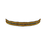 Gold with Rainbow Green Horizontal Stripe Bracelet