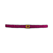 Cerise Pink with Gold-Plated Block Bracelet (LANB12734)