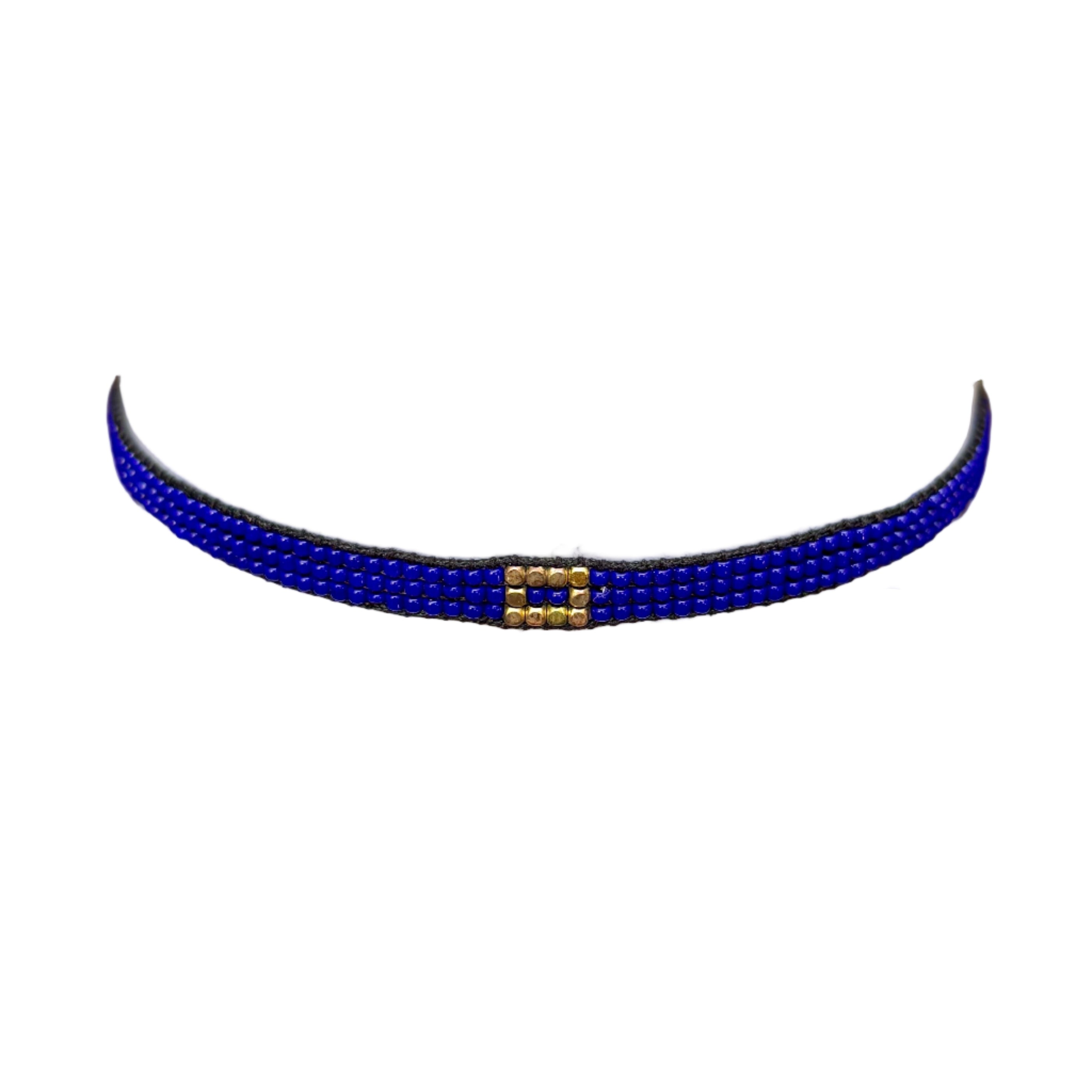 Navy with Gold-Plated Block Bracelet (LANB12743)