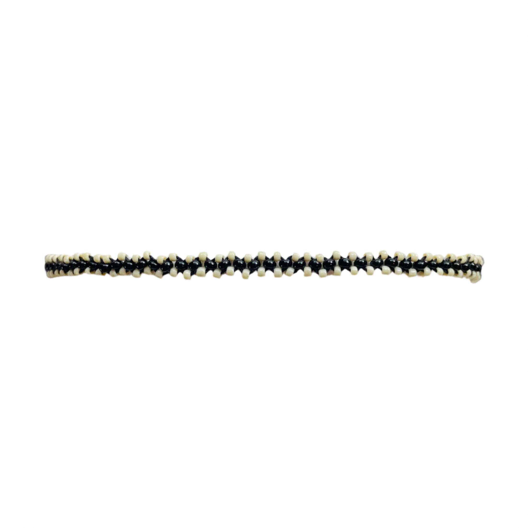Dainty Black and Cream Bracelet (LANB12773)