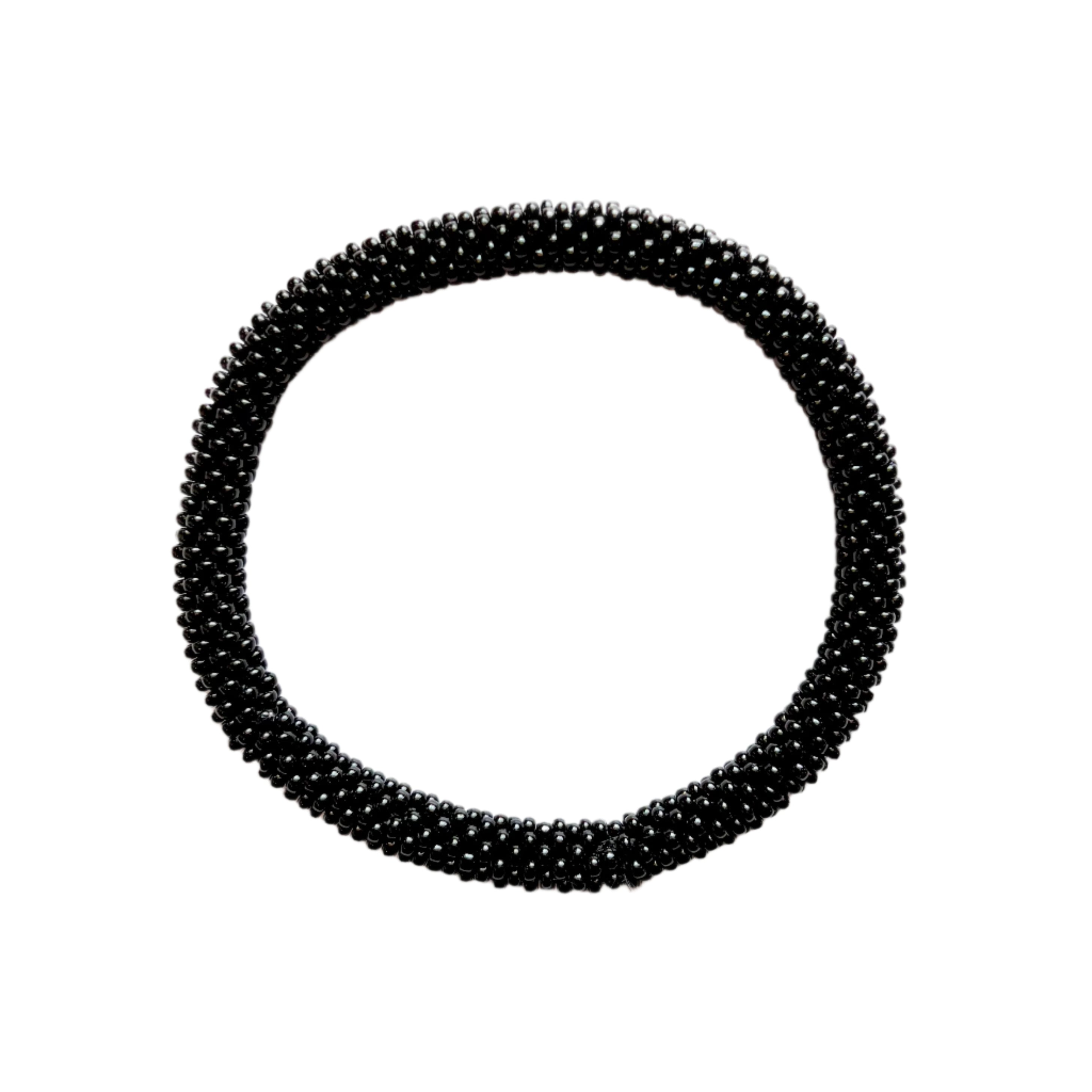 Crocheted Black Bracelet (LANB12828)