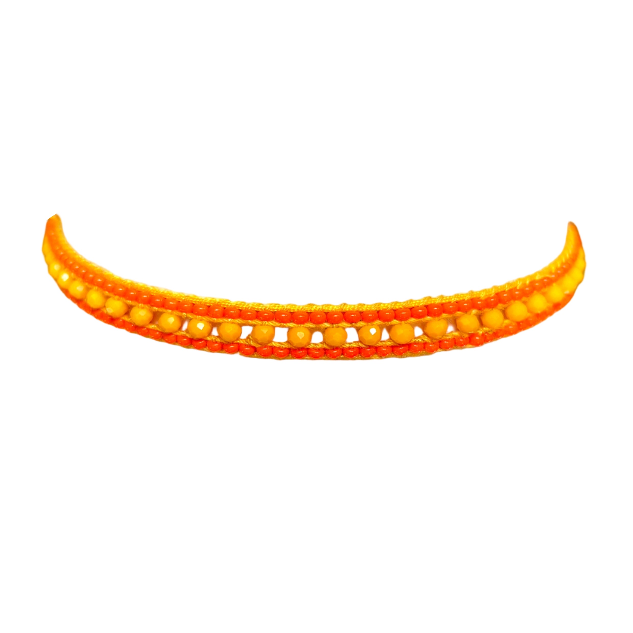 Orange and Yellow Crystal Centre Bracelet (LANB12862)