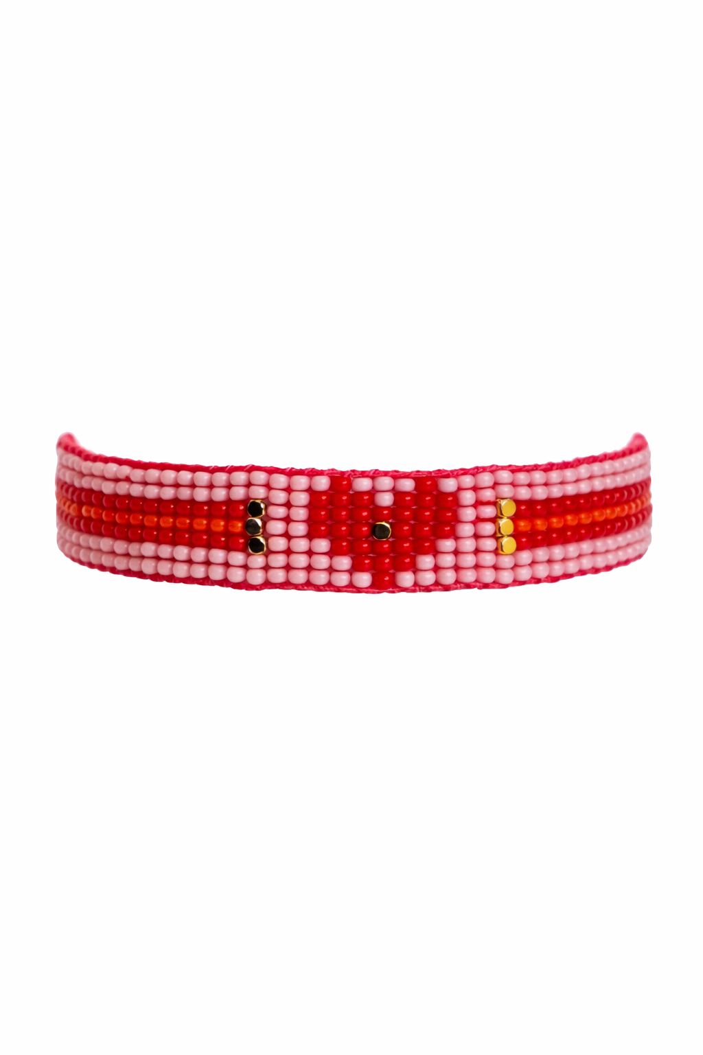 Striped Heart Bracelet (LANB12881)