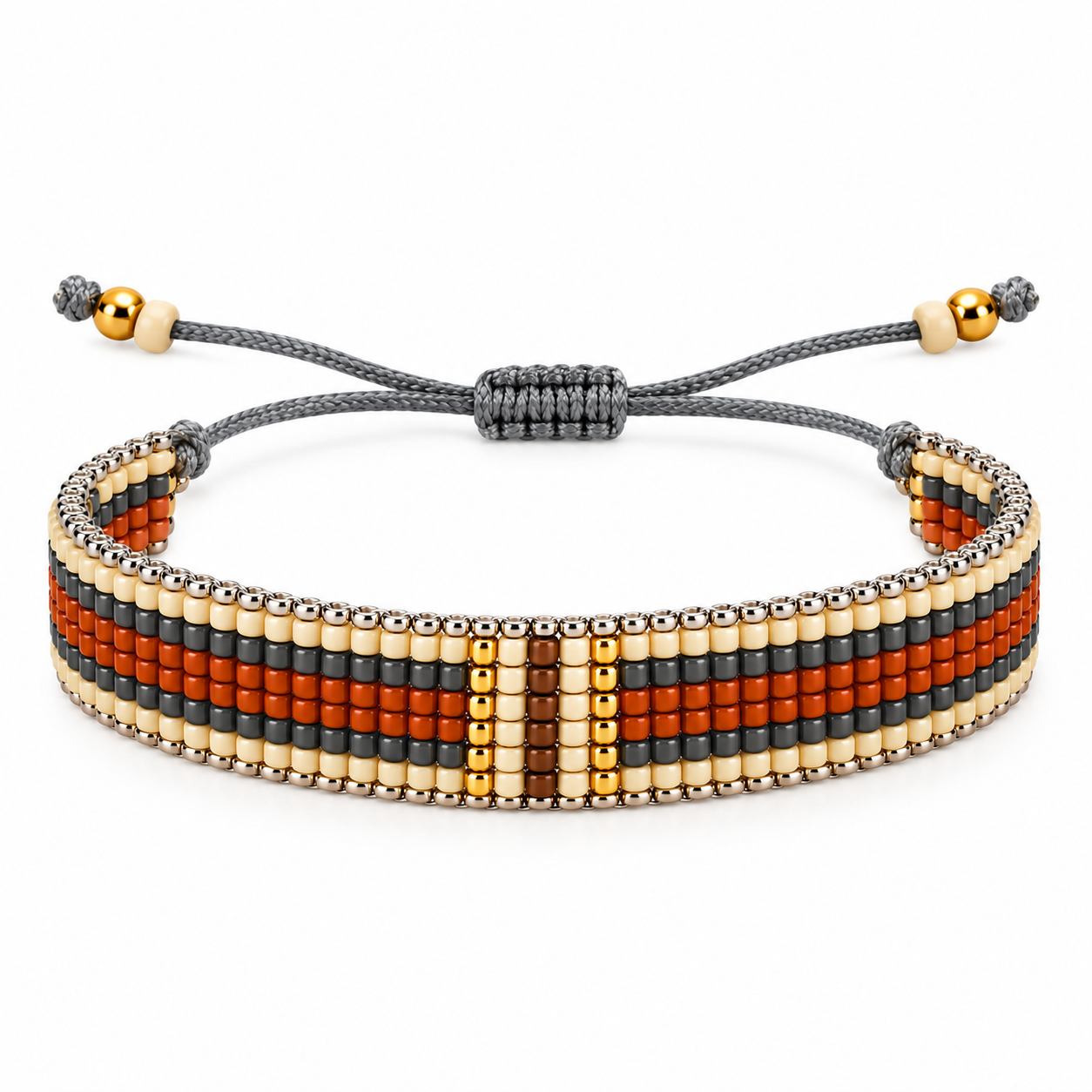 Burnt Sienna Stripe Bracelet (LANB12983)