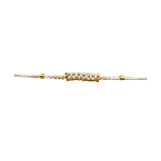 White and Gold Tube Bracelet