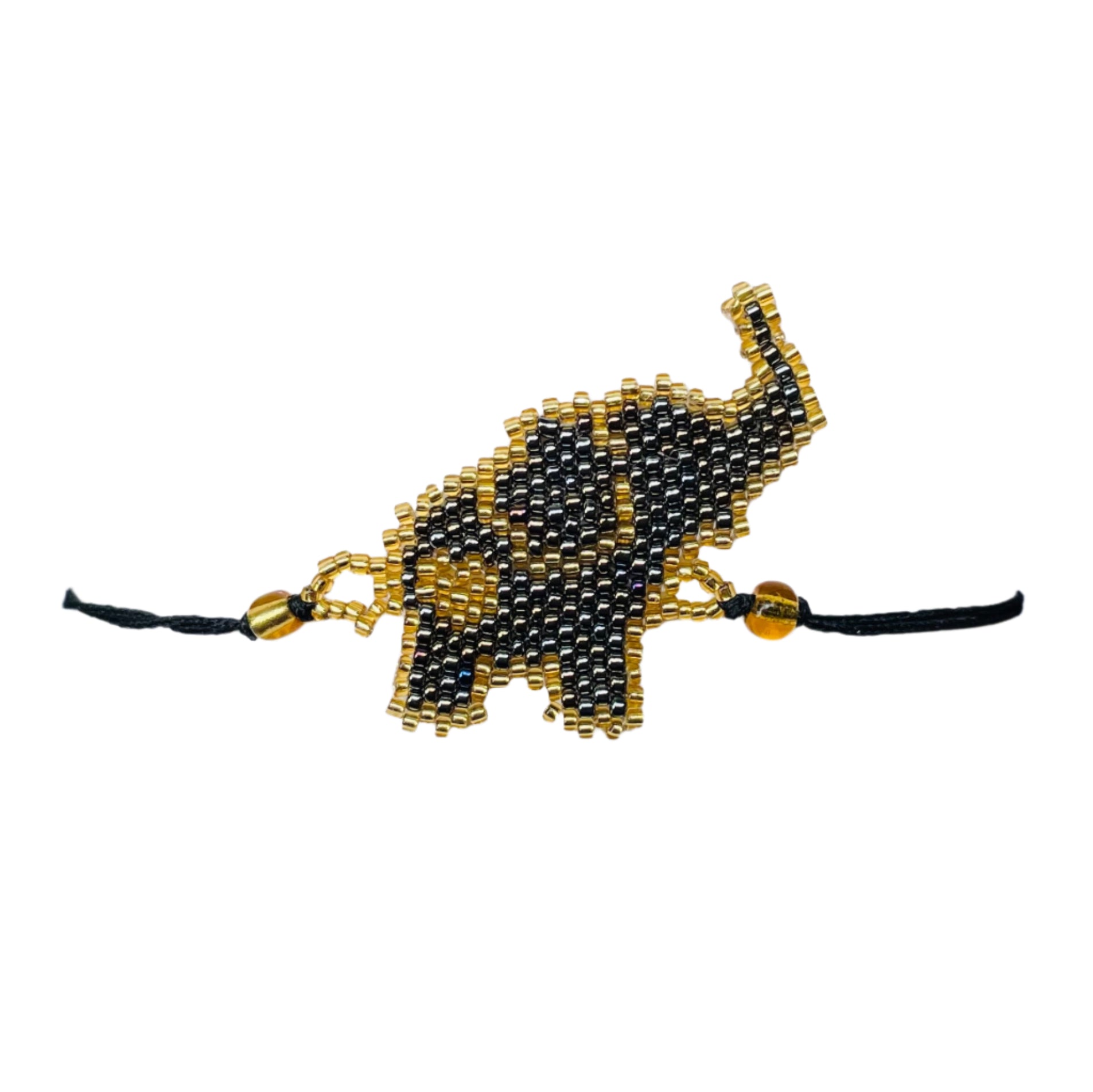 Hematite and Gold Elephant Bracelet (LANC12510)