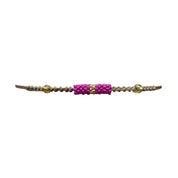 Cerise Pink with Gold Stripe Tube