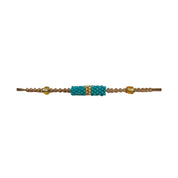 Teal with Gold Stripe Tube