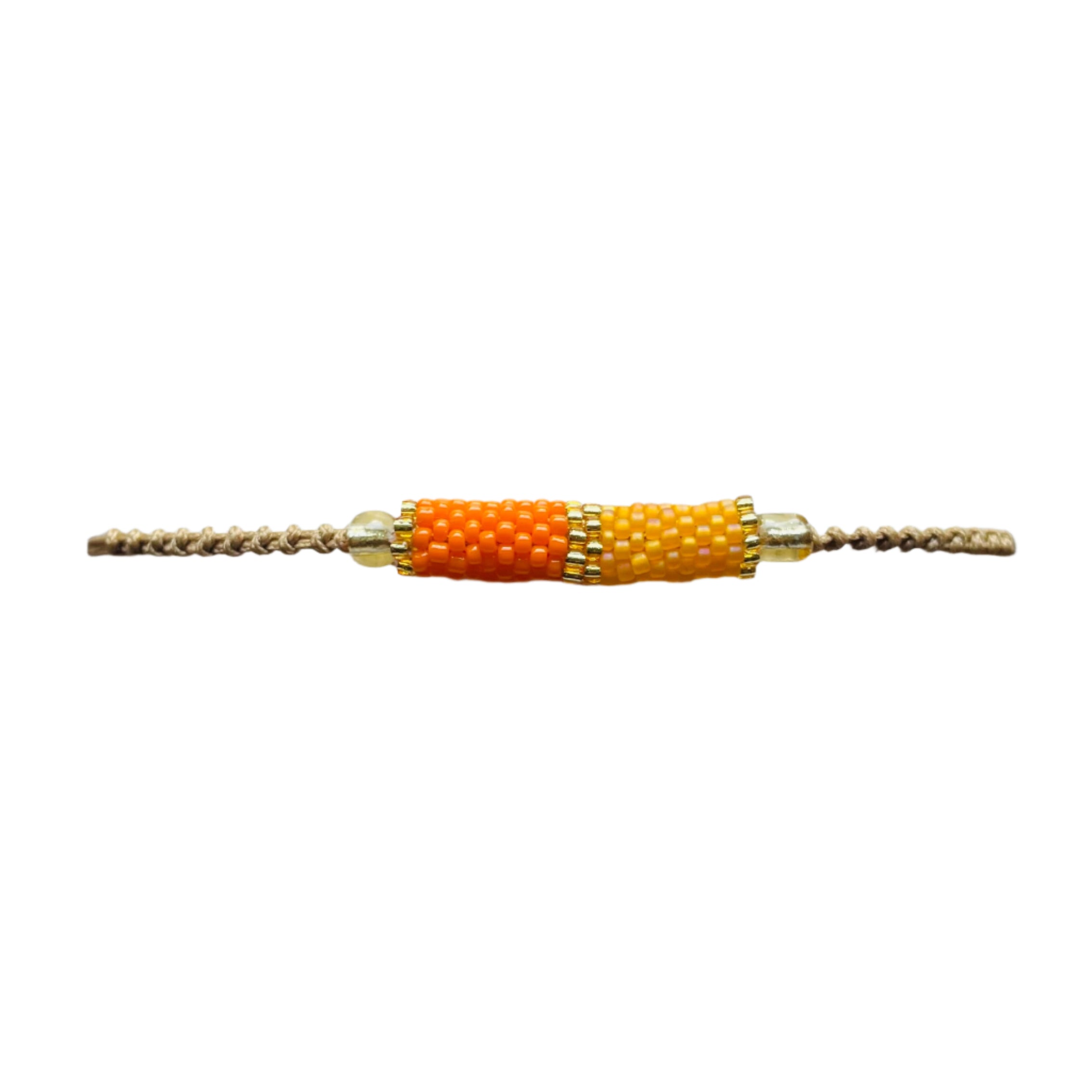 Two Tone Oranges Tube Bracelet
