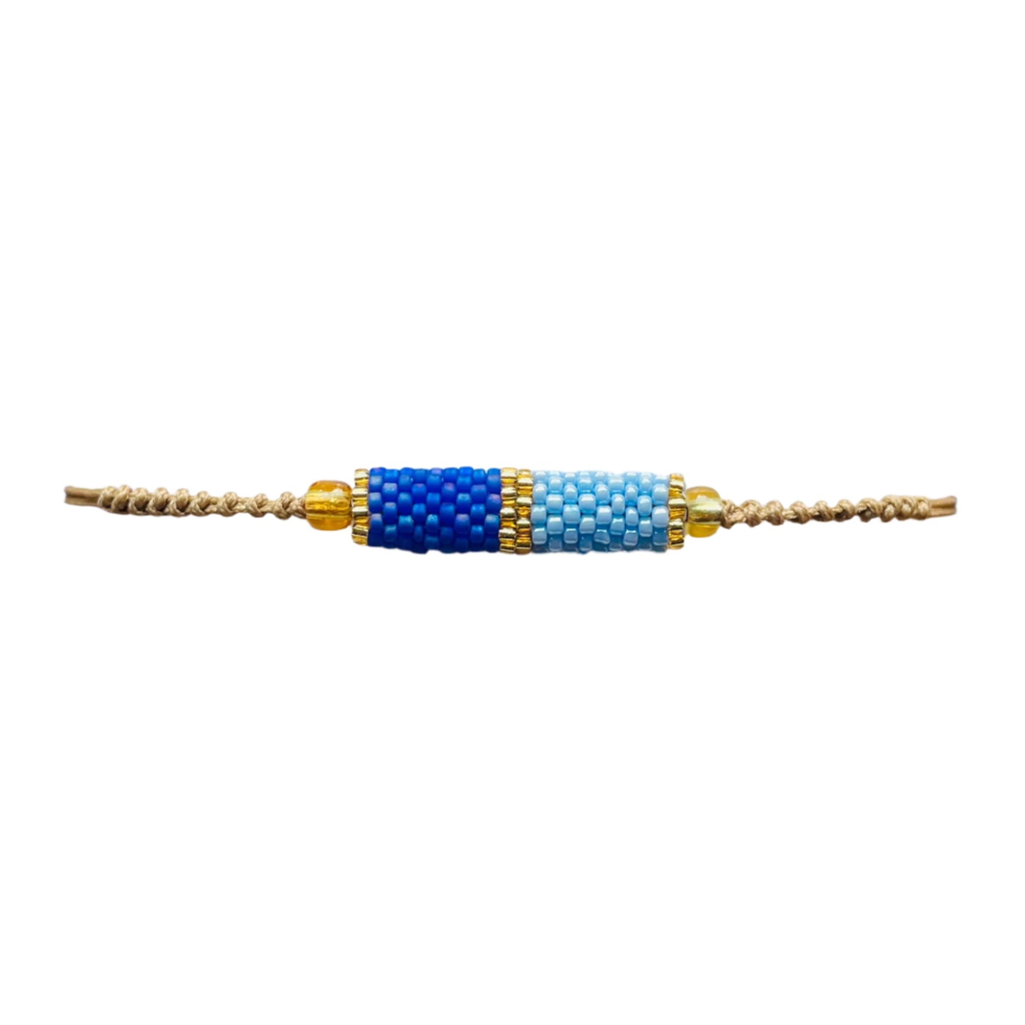 Two Tone Blues Tube Bracelet