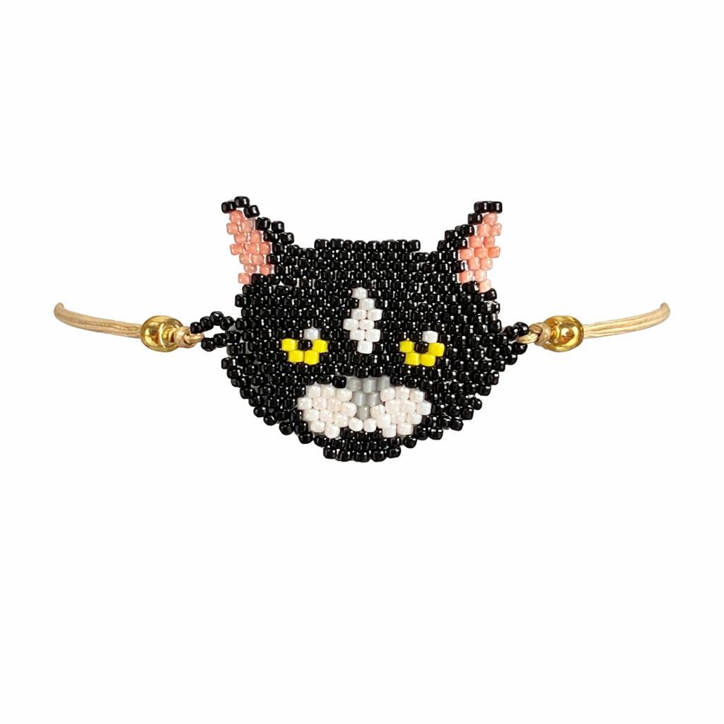Tuxedo Cat Face Bracelet