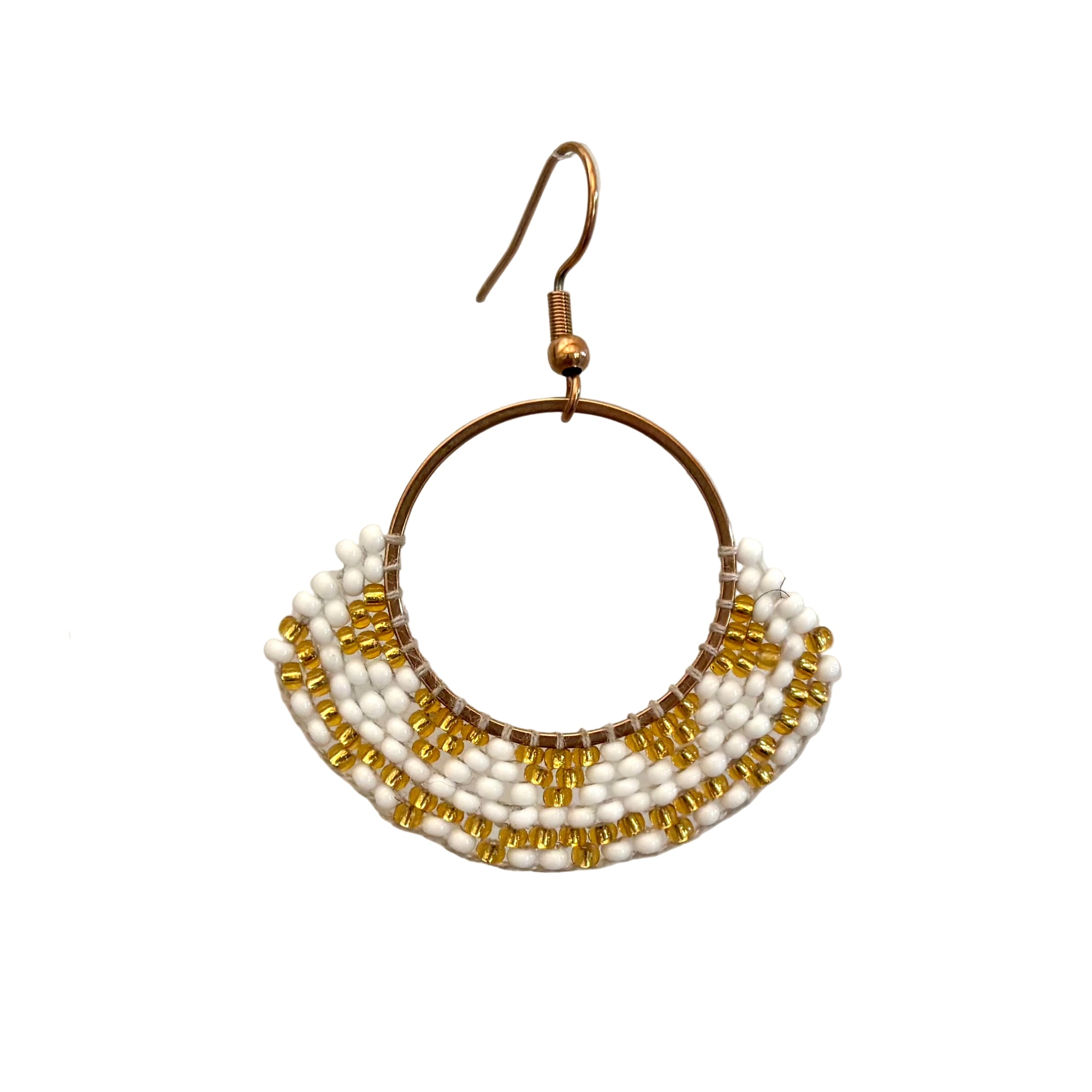 White and Gold Zulu Hoop