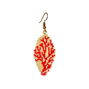 Red Coral of Mozambique Earrings (LANE11686)
