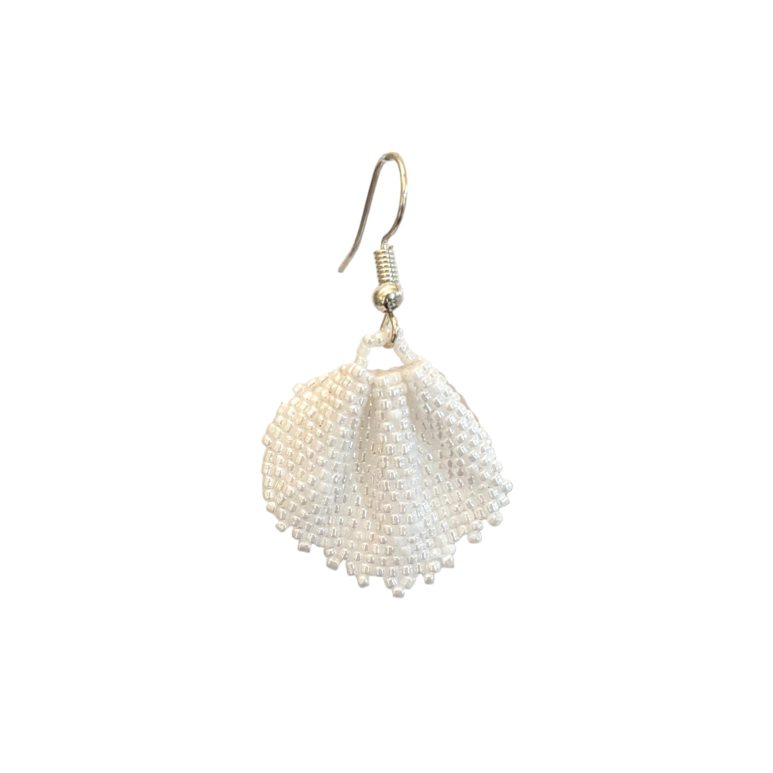 White Fan Earrings (LANE11813)