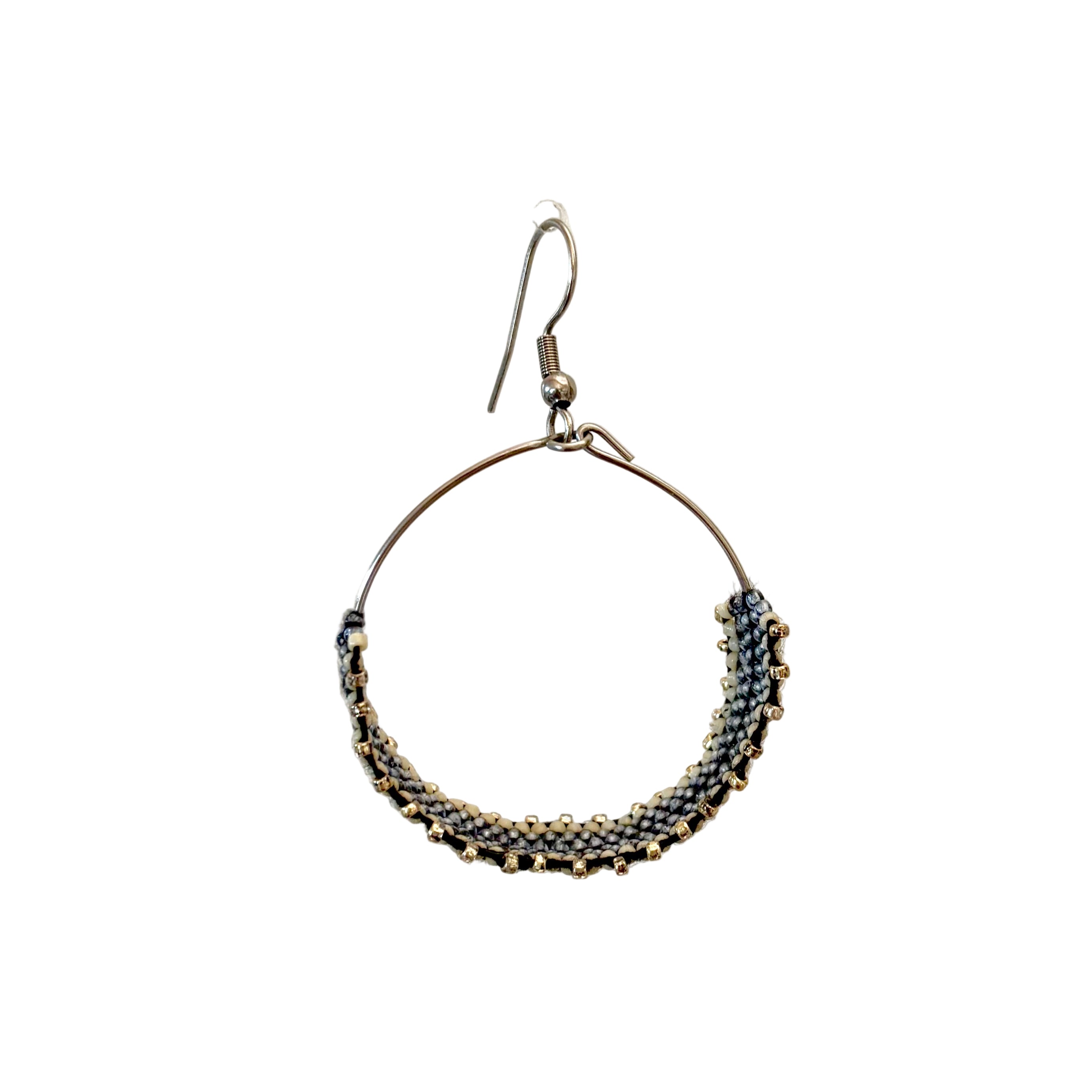 Pollinator Stripes Large Hoop Earrings (LANE11818)