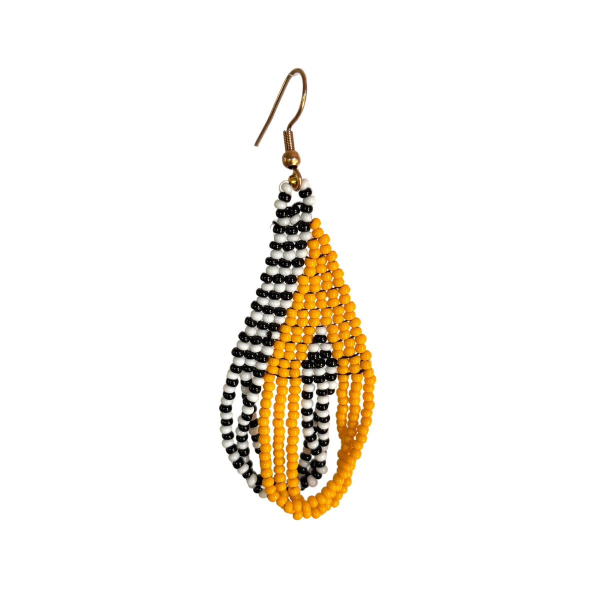 Orange Intertwined Dots Earrings (LANE11826)