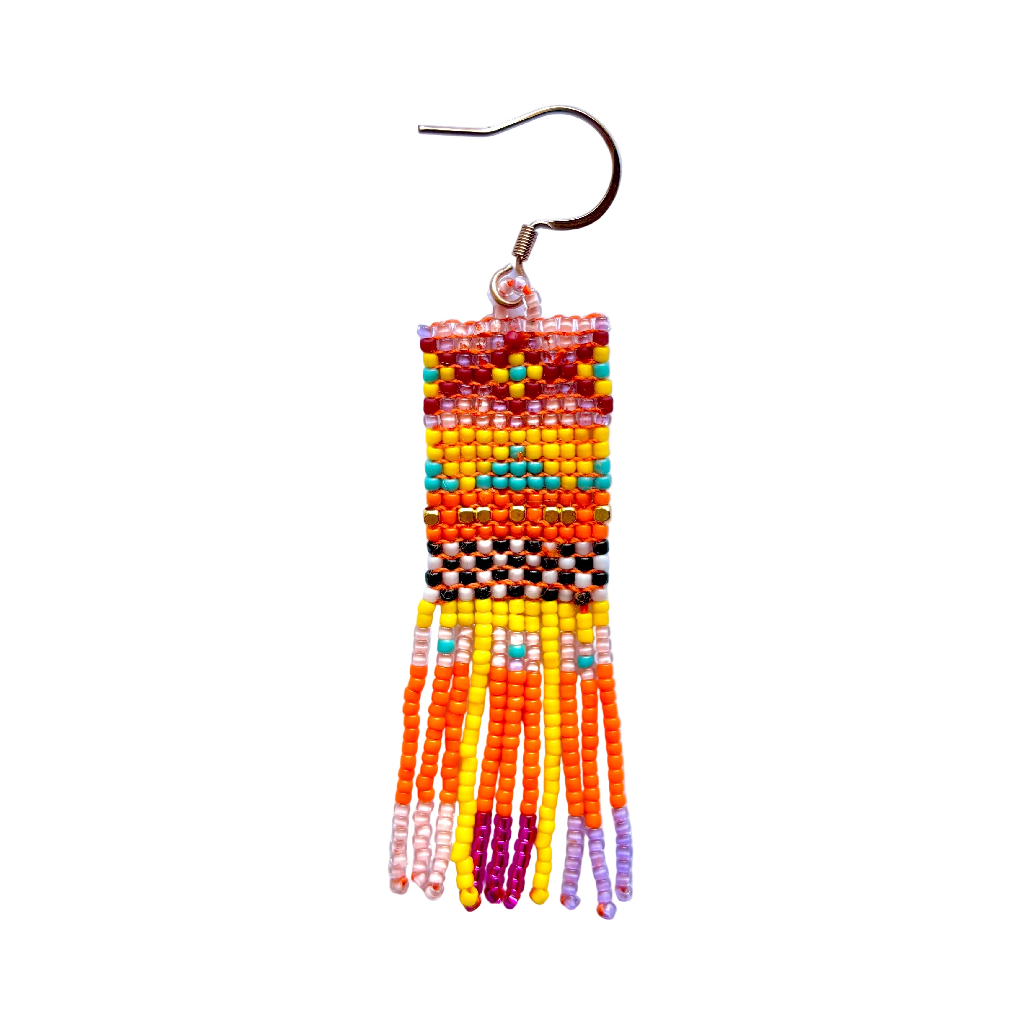 Bright Multicolour Geo Patterns Earrings (LANE11835)