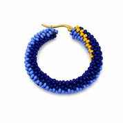 Midnight Hoop Tone Beaded