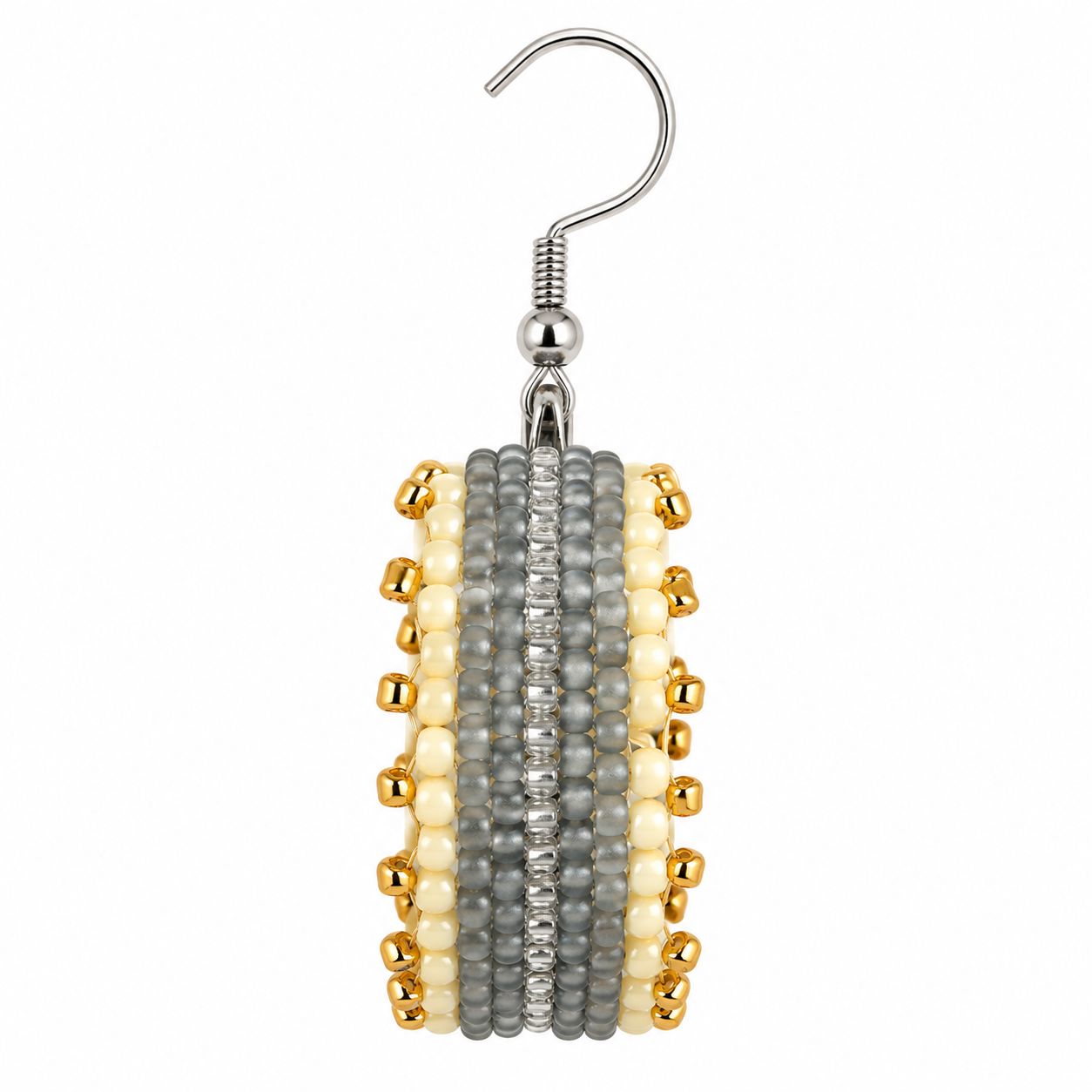 Golden Ivory Mist Earrings (LANE11929)