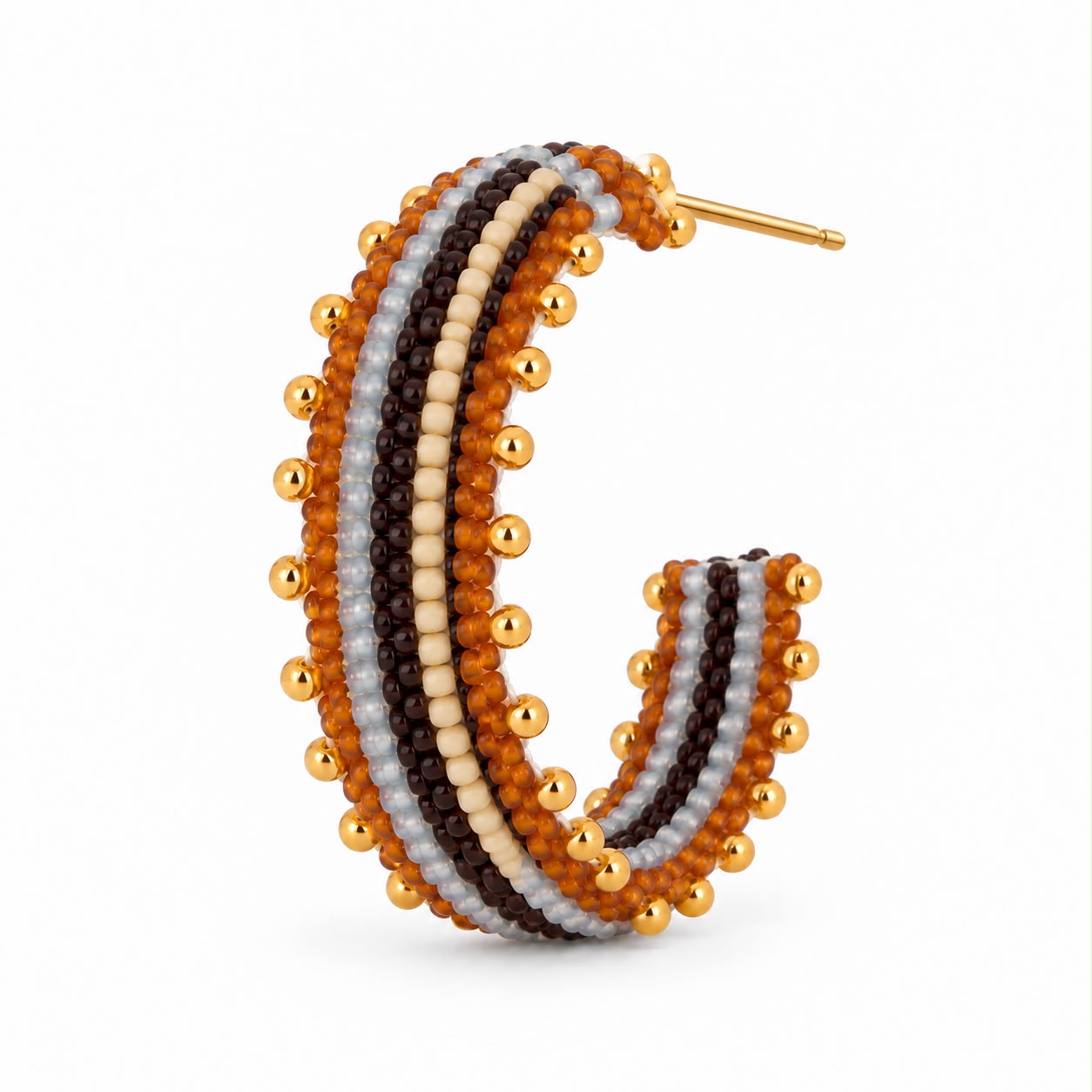 Kalahari Striped Hoop Earrings (LANE11931)