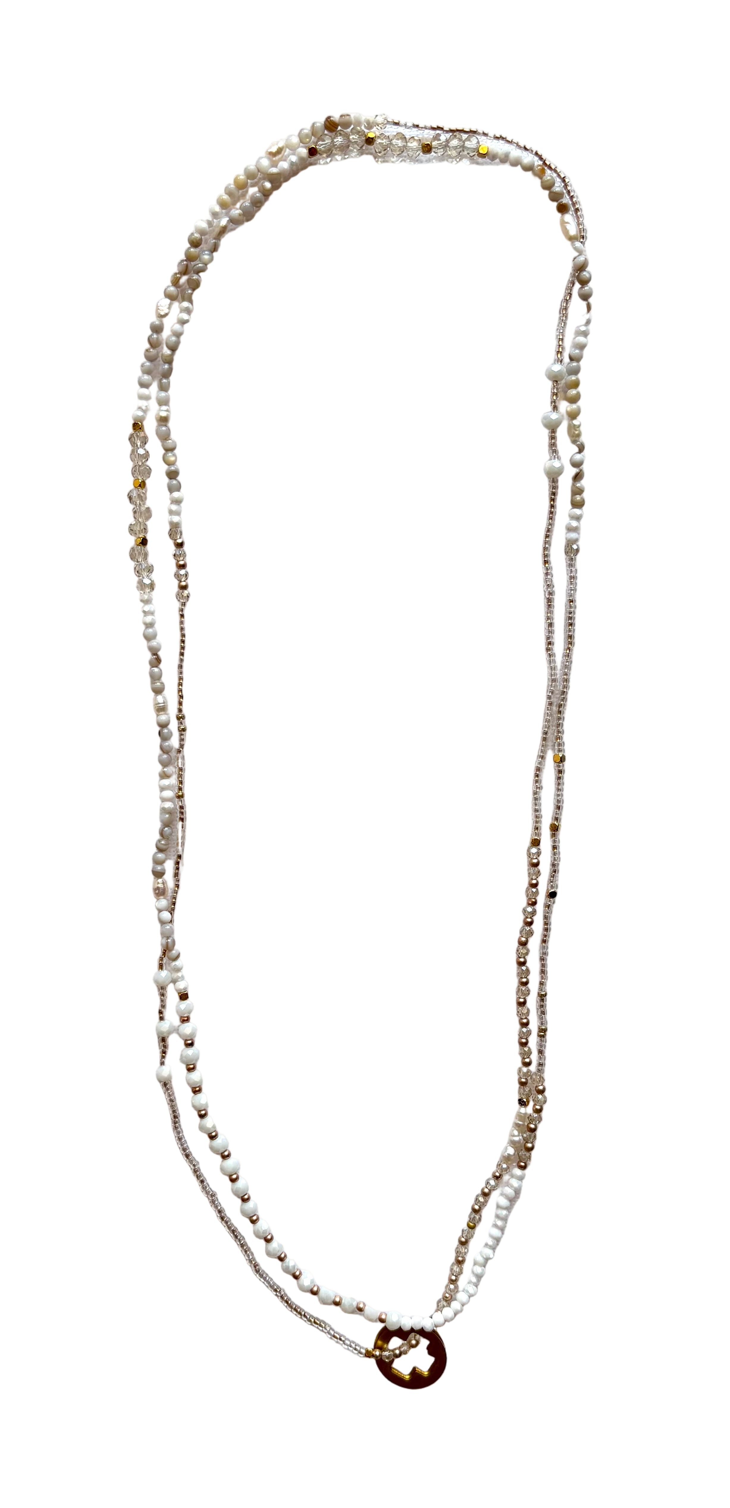 Champagne Long Necklace (NEC11133)