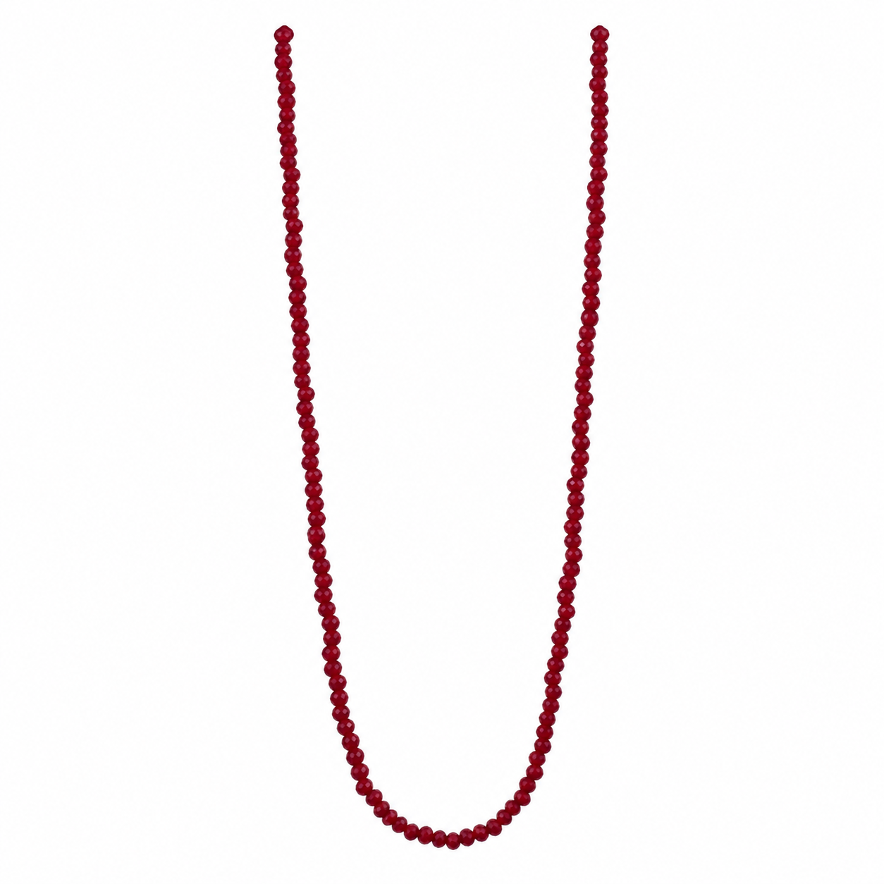 Ruby Glow Crystal Necklace (NEC11214)