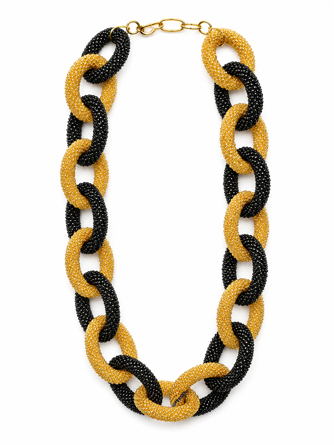 Midnight Gold Link Necklace (NEC11230)