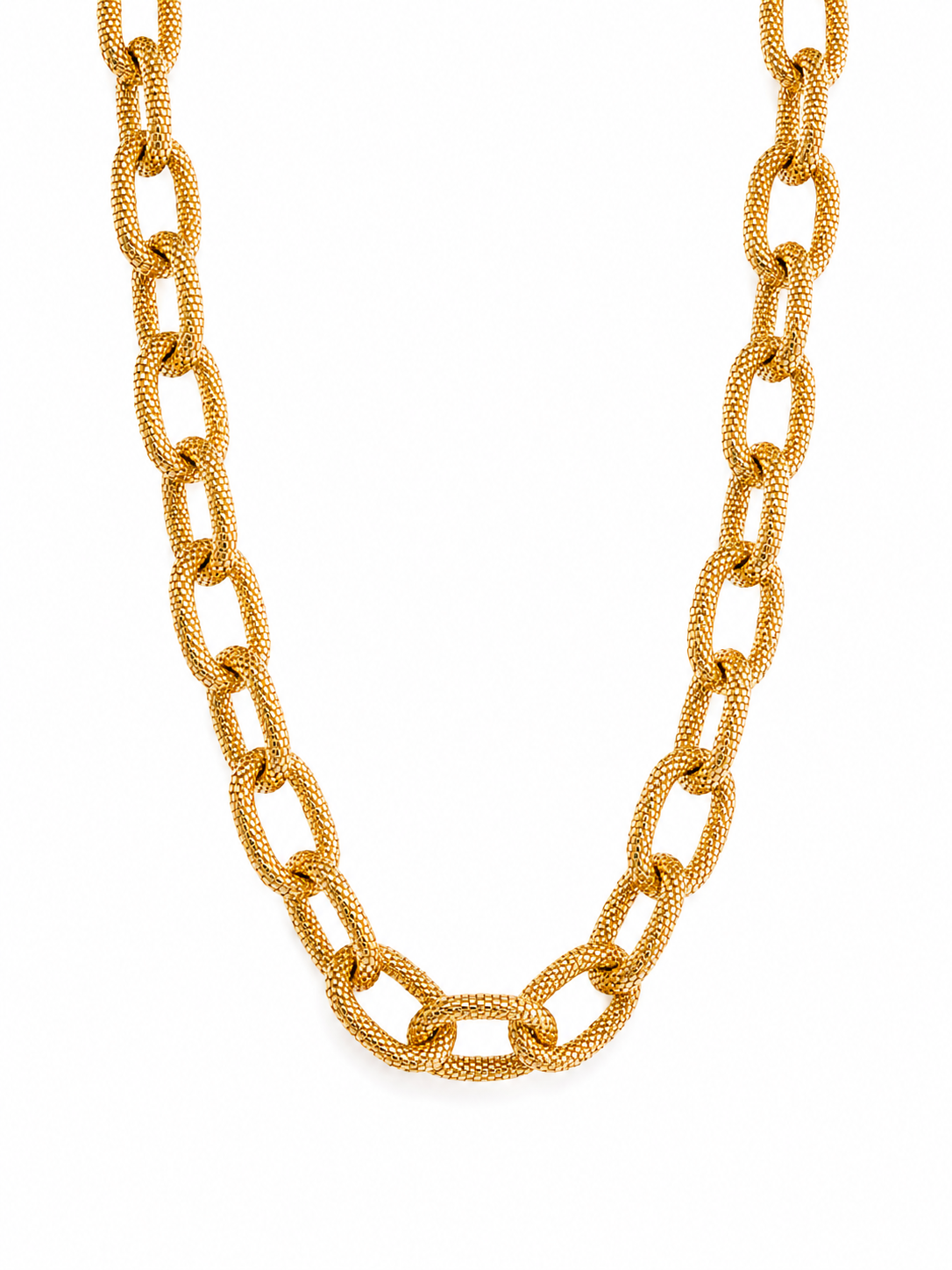 Golden Link Necklace (NEC11238)