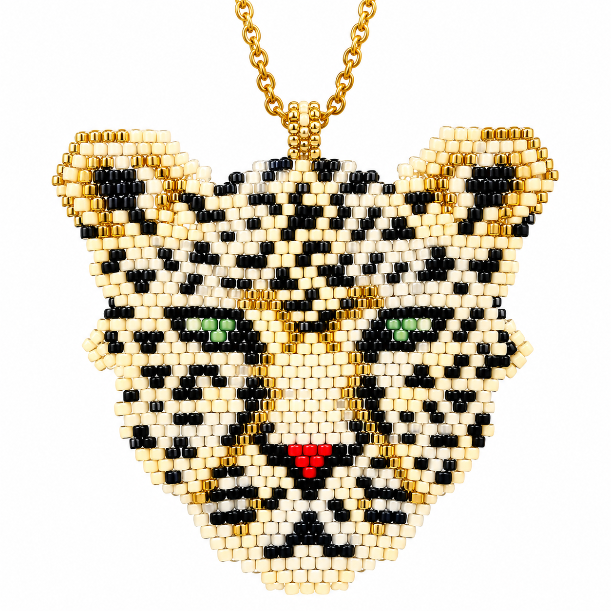 Leopard Face Necklace (NEC11241)