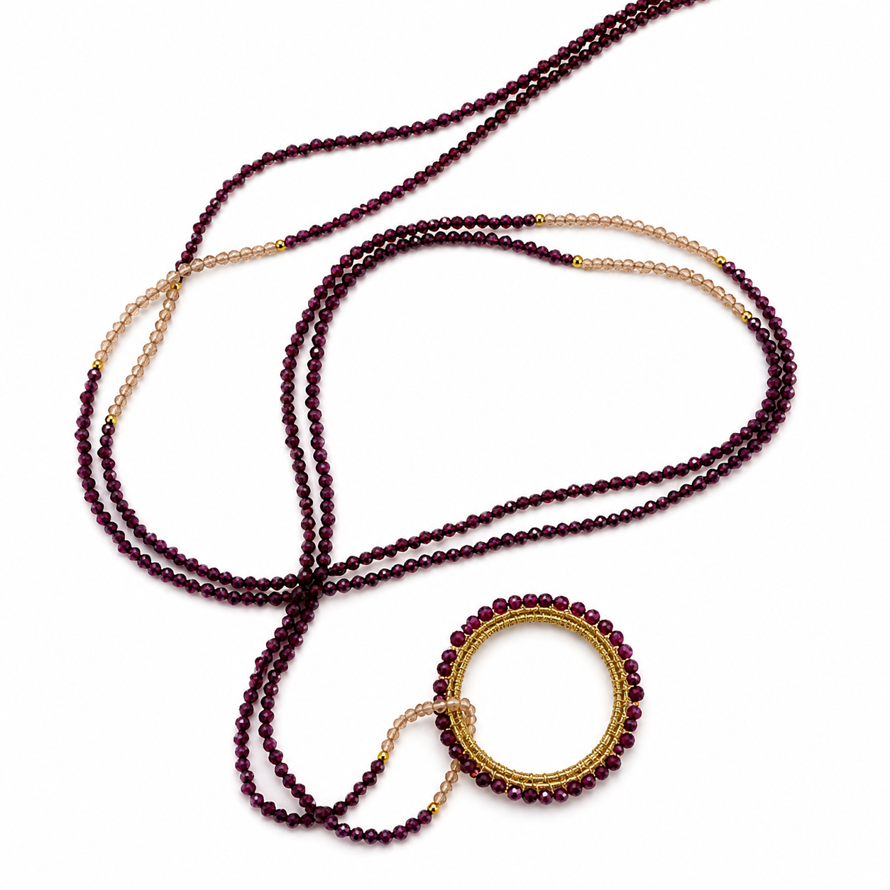 Burgundy Glow Necklace (NEC11229)