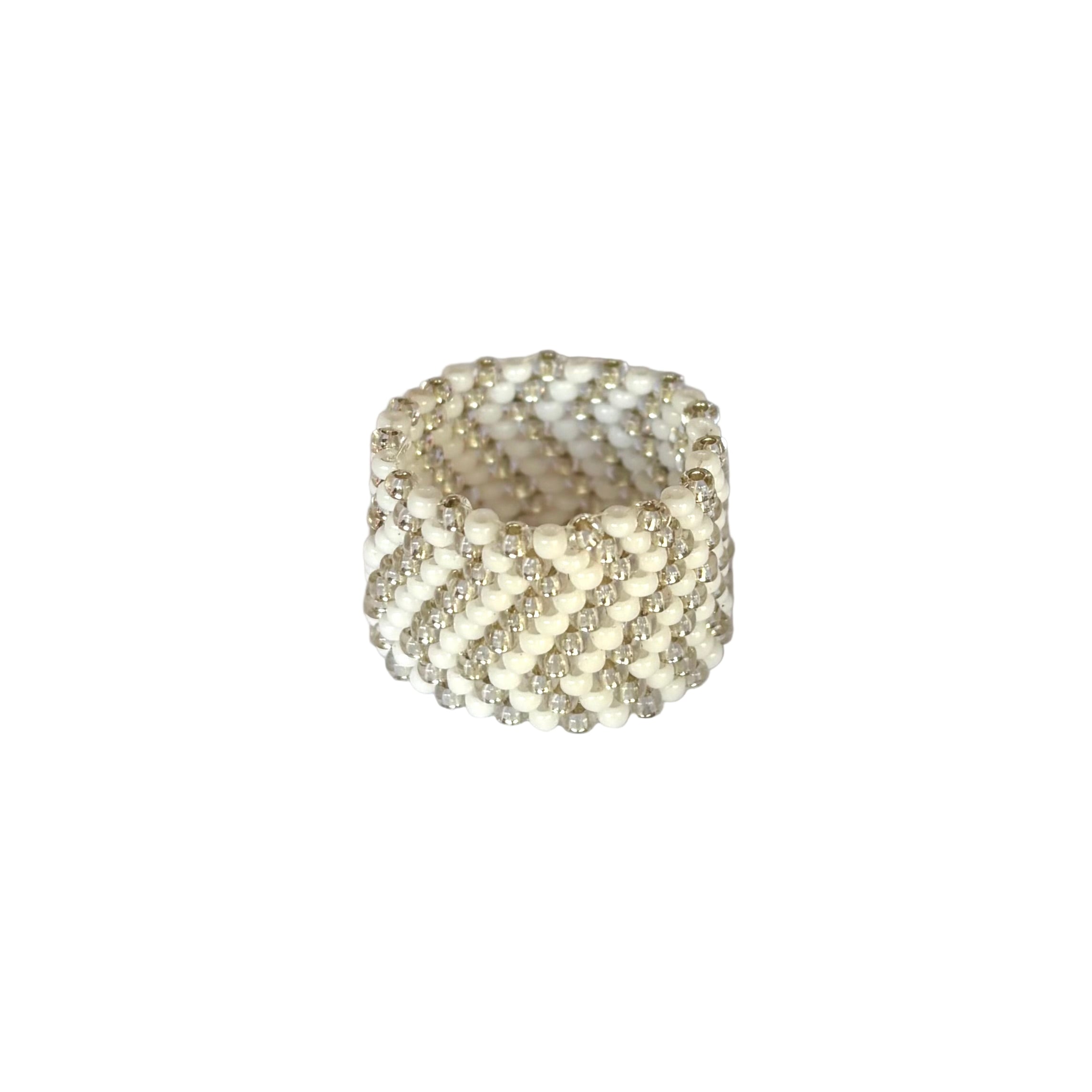 White and Silver Zig-Zag