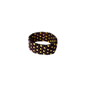 Black with Gold-Plated Dots Ring (RIN12096)