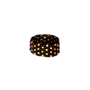 Black with Gold-Plated Dots Ring (RIN12096)