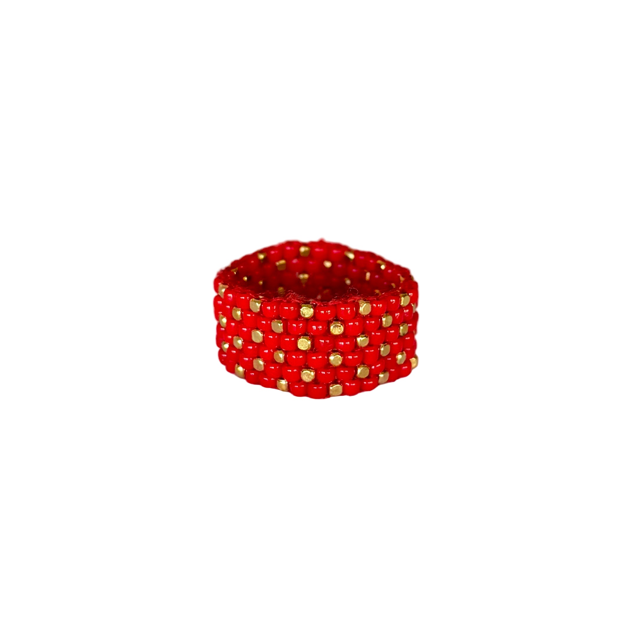 Red with Gold-Plated Dots Ring (RIN12100)