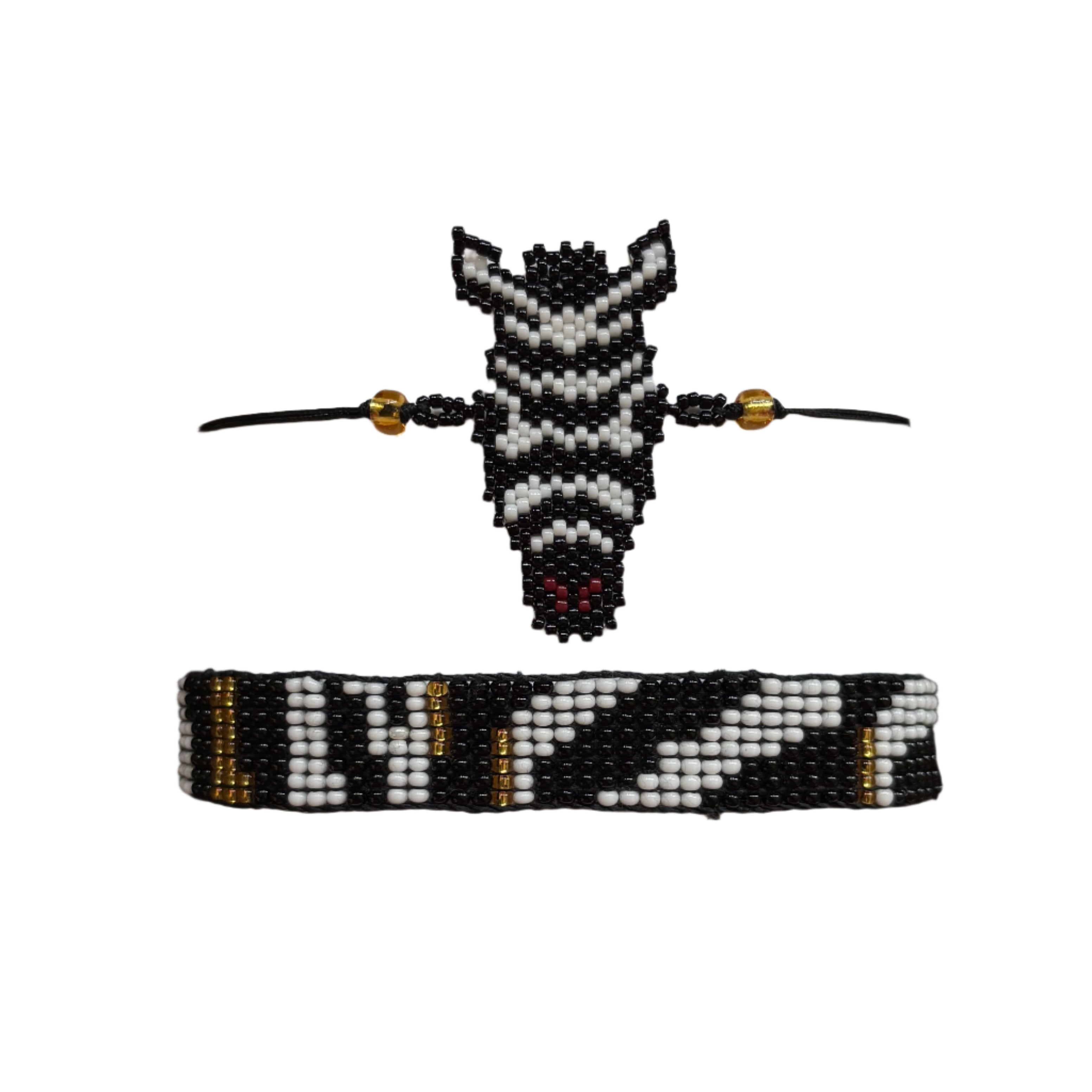 Zebra Pattern Bracelets Set