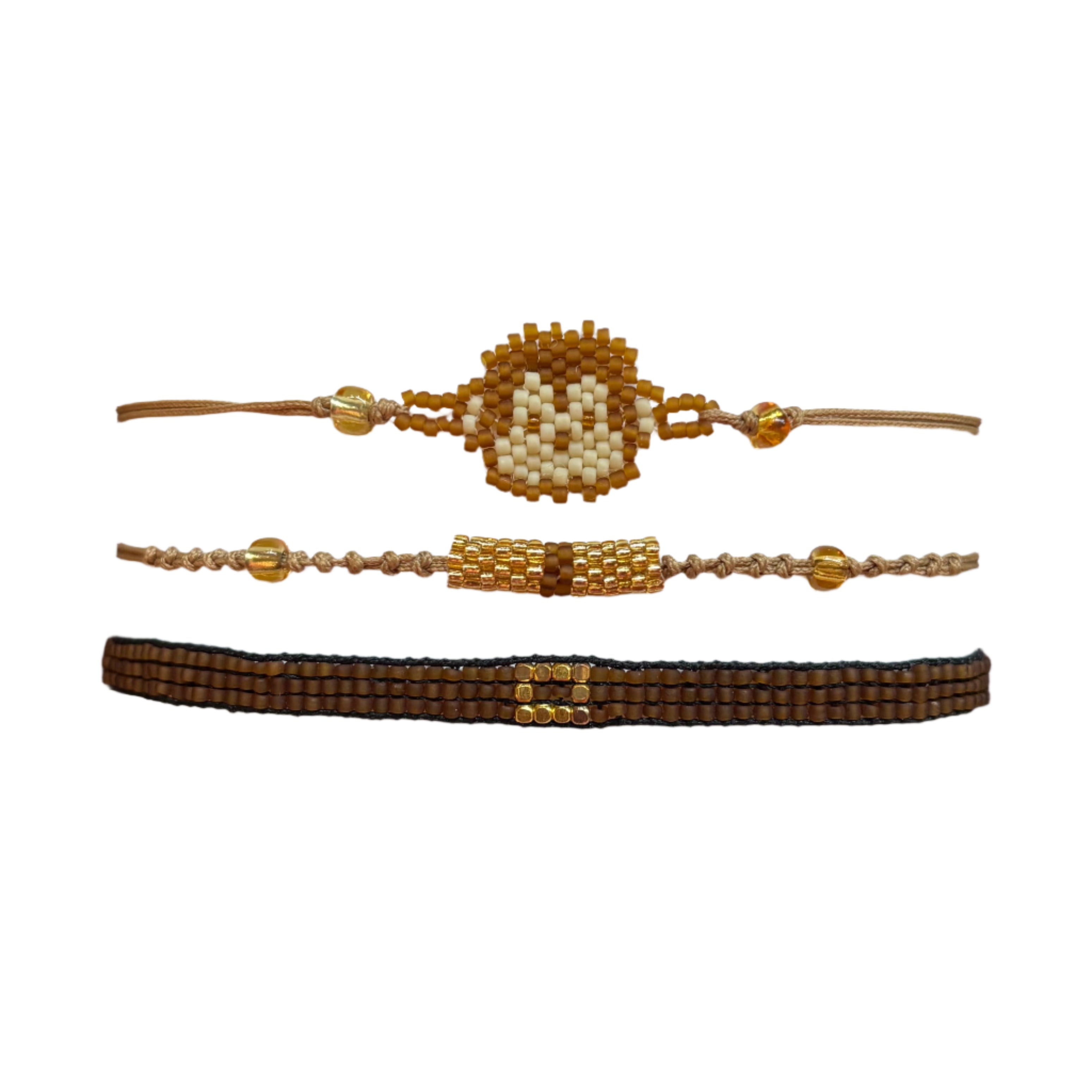Brown Monkey Bracelet Set