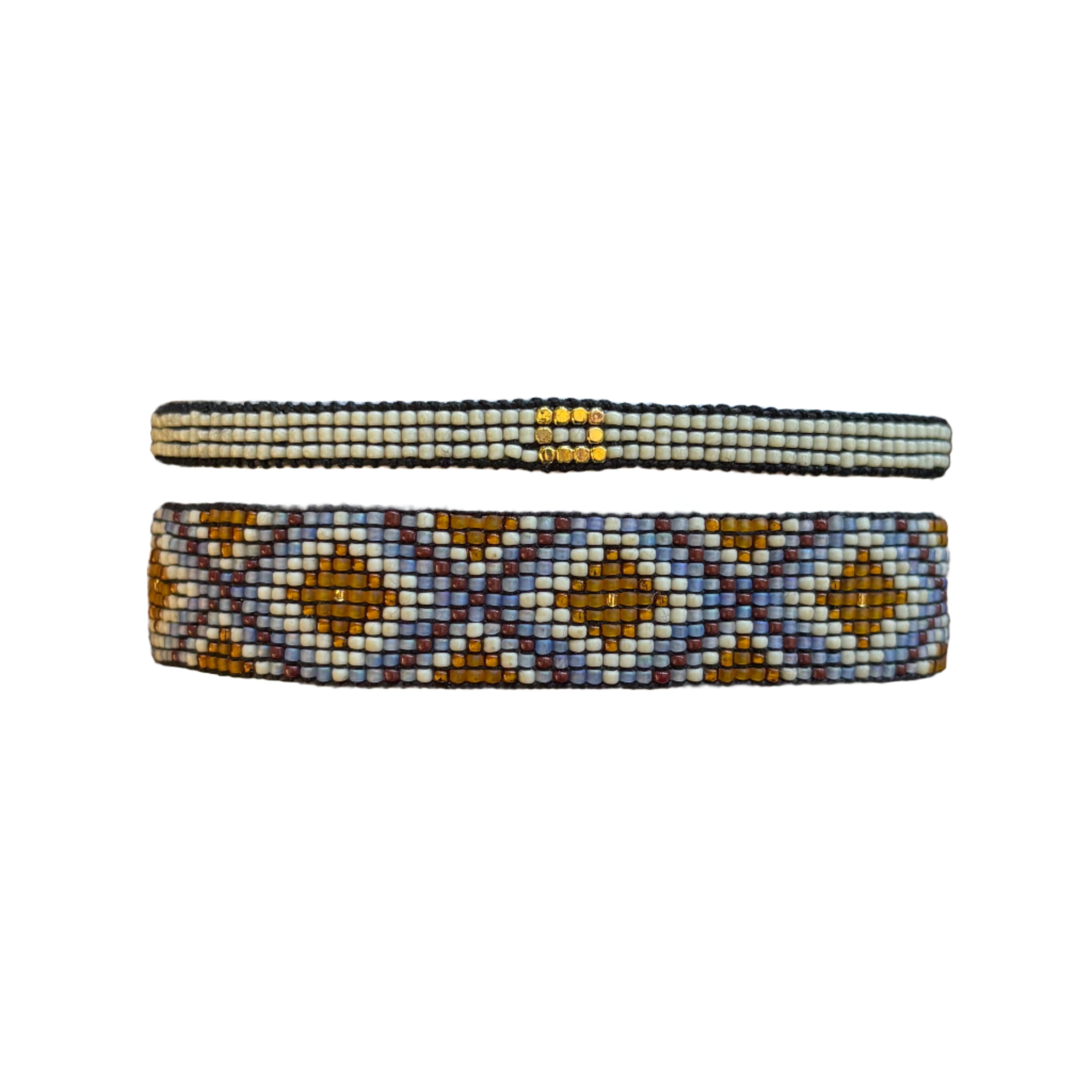 Desert Diamonds with Cream Block Bracelet Set