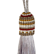 Sky Stripes Beaded Tassel (TAS002)