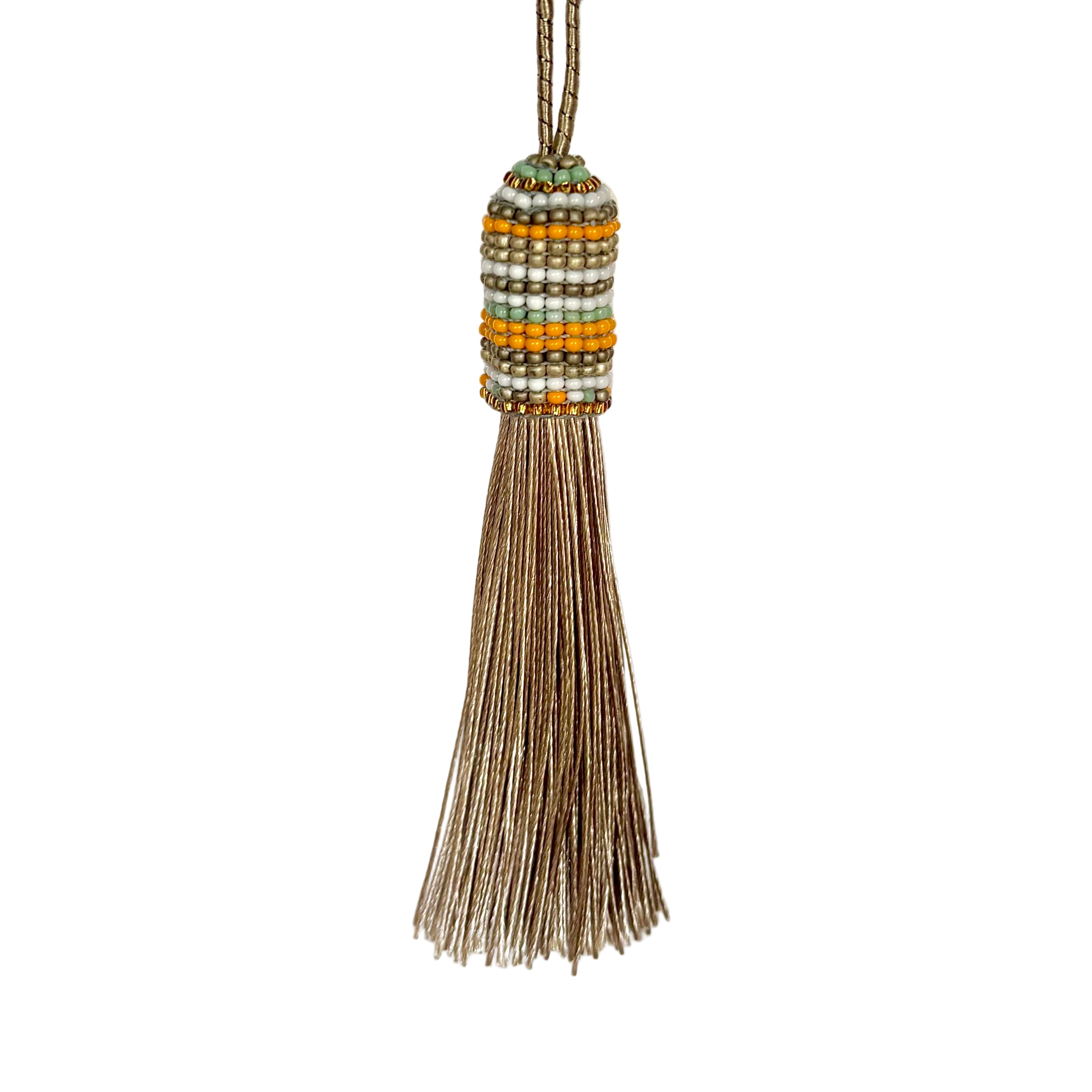 Bursting Stripes Beaded Tassel (TAS007)